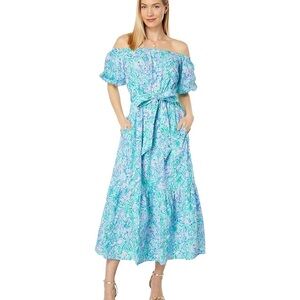 Lilly Pulitzer Tami Off Shoulder Midi Dress
